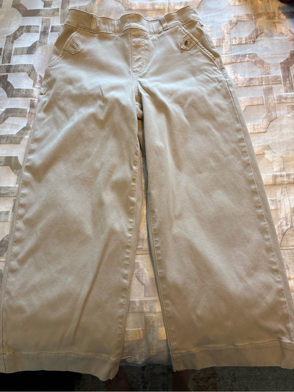 SPANX Men's Bootcut Jeans in Light Khaki